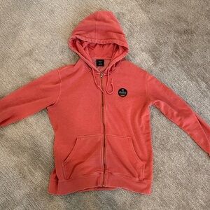 RVCA Red Hooded Sweatshirt